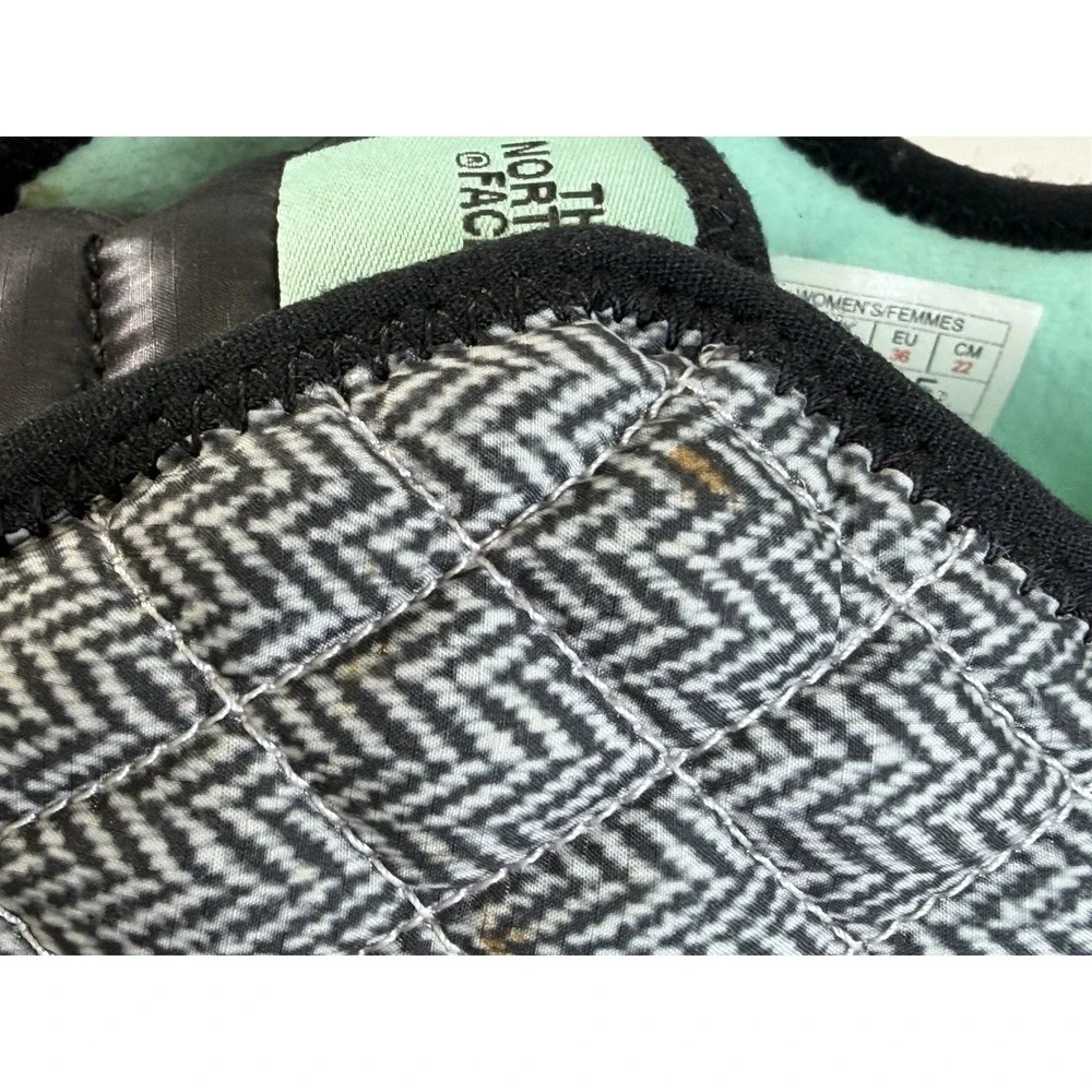 The North Face ThermoBall Traction Mules Black And White Pattern‎ Women's Size 5